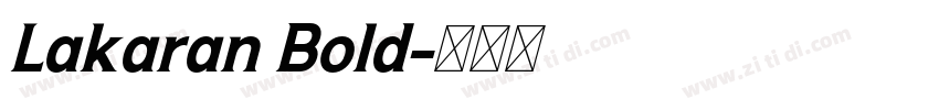 Lakaran Bold字体转换